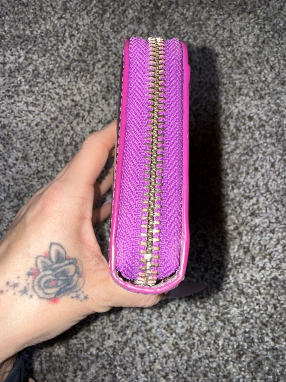 Kate spade Rainer lane pink metallic holographic long zip wallet - Picture 4 of 12